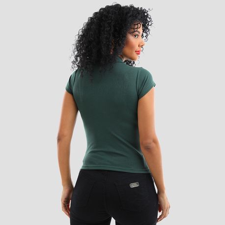 BLUSA  MC CANEL  GOLA ALTA 03 2 05 MILITAR M