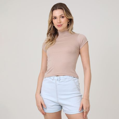 BLUSA  MC CANEL  GOLA ALTA 03 2 05 CAPPUCCINO P
