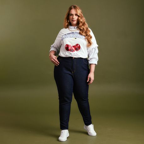 CALÇA JEANS SKINNY ESC  FEMININA 1963-1 JEANS 48