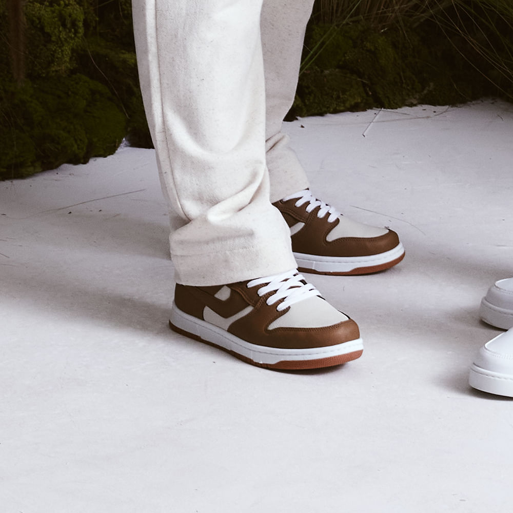 TENIS CASUAL MASCULINO RKT520 BEGE/CARAMELO/CARAMELO 38