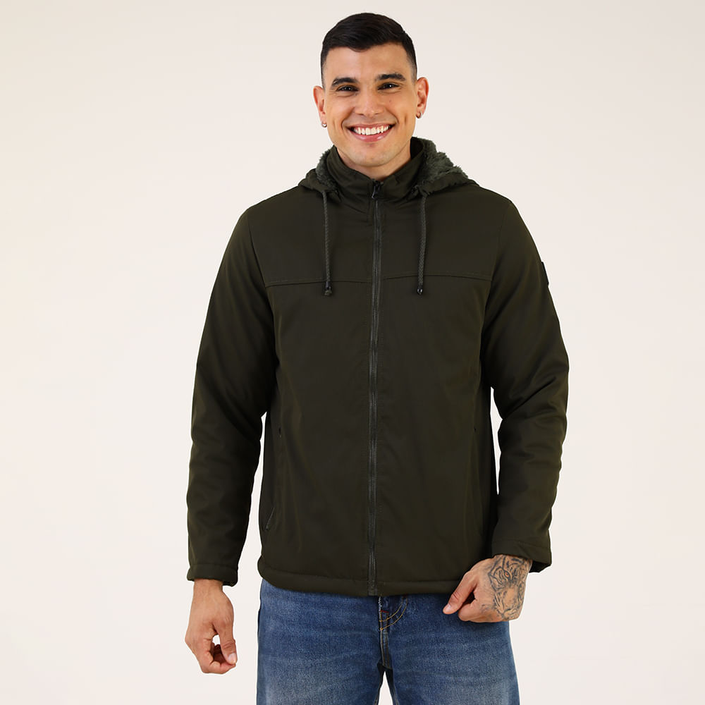 JAQUETA DE SARJA C/ CAPUZ PELUCIADO 510086 MILITAR P
