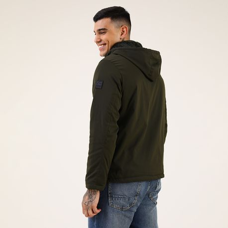 JAQUETA DE SARJA C/ CAPUZ PELUCIADO 510086 MILITAR P
