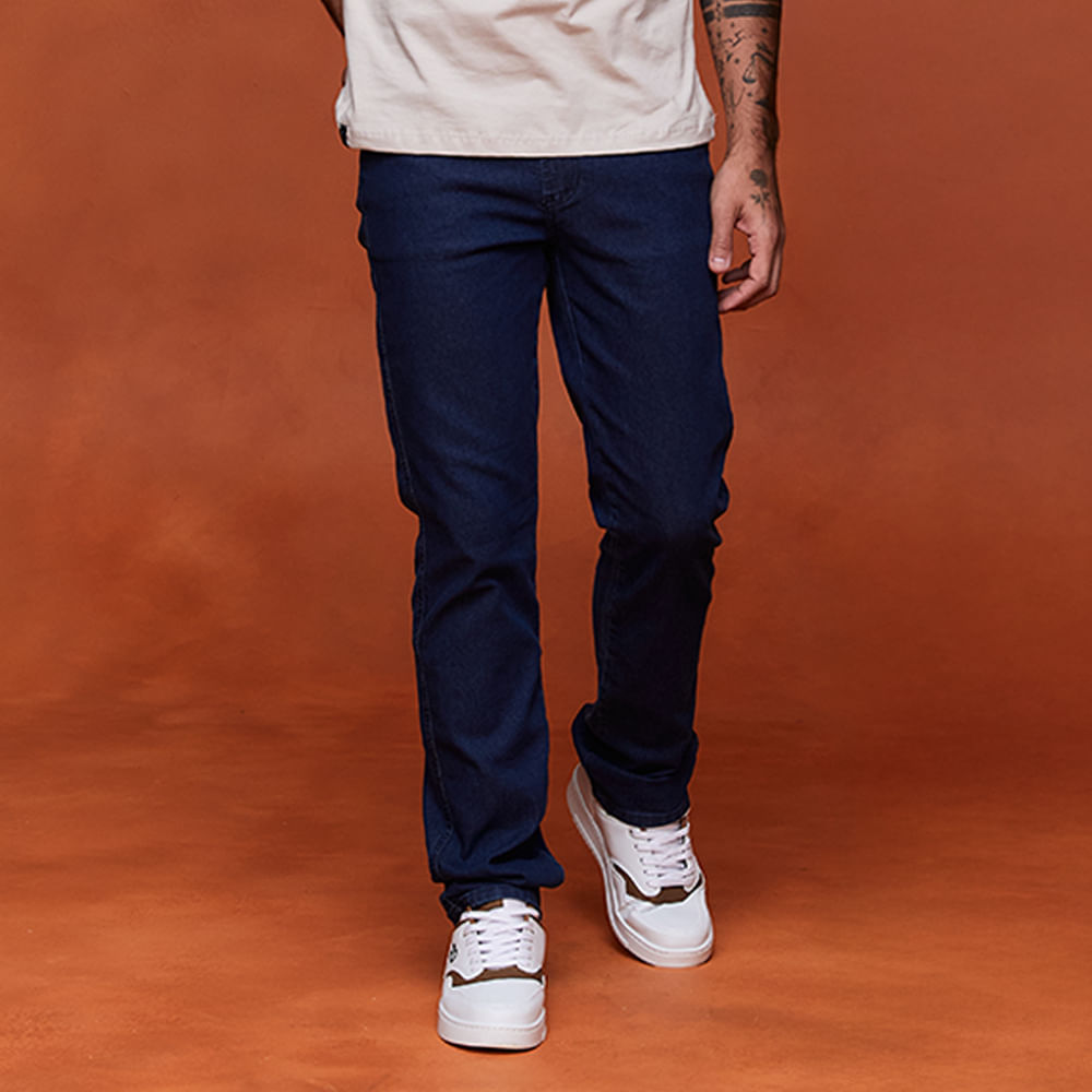CALCA JEANS  RETA DG19778 JEANS ESCURO 38