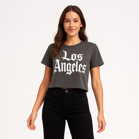 BLUSA MC LOS ANGELES 23 32008 MESCLA ESCURO P
