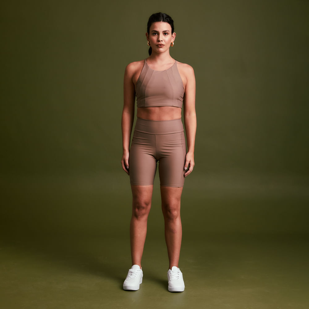 Top Halter Neck ENFIM Esportivo Em Malha Texturizada Stretch - Di