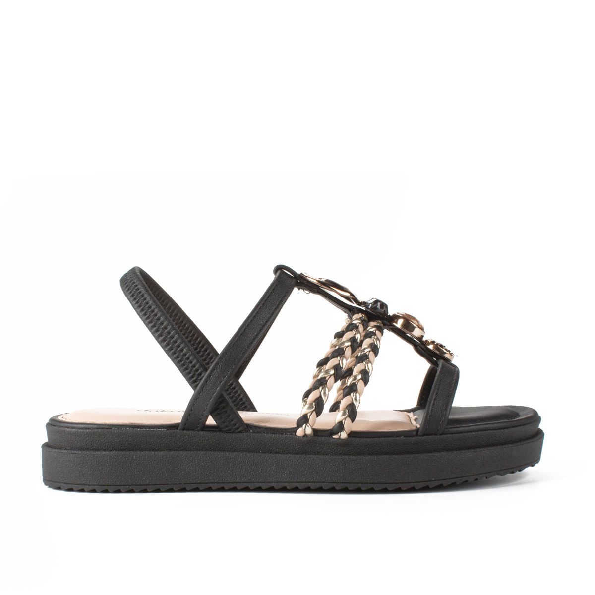 RASTEIRA SANDALIA PEDRAS Y7635 PRETO 38