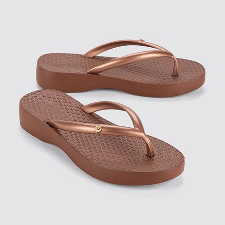 CHINELO RASTEIRA DEDO 18530 AE037-COBRE METALIZADO 33/34