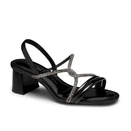 SANDALIA SALTO STRASS Y7912 PRETO 34