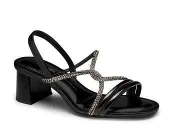 SANDALIA SALTO STRASS Y7912 PRETO 34