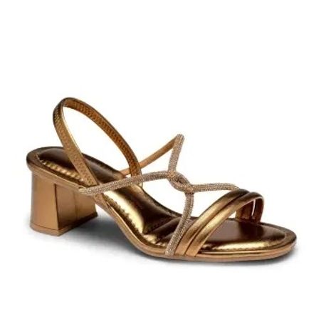 SANDALIA SALTO STRASS Y7912 BRONZE 34