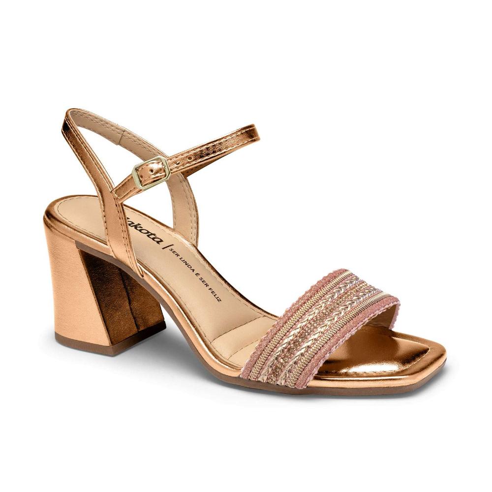 SANDALIA SALTO Y8362 001 METAL ROSE 34