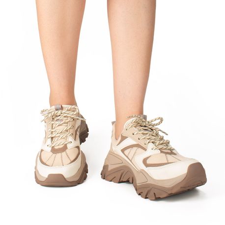 TENIS CASUAL G9981 CREME/BAUNILHA 34