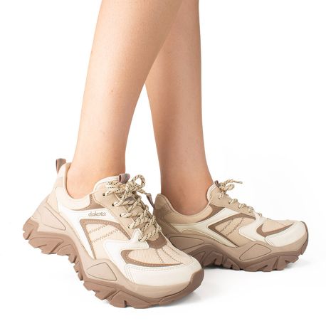 TENIS CASUAL G9981 CREME/BAUNILHA 34