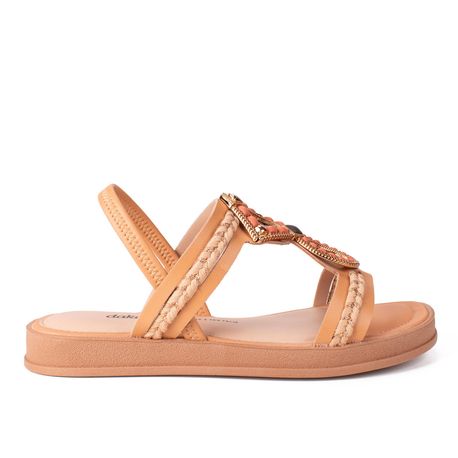 SANDALIA RASTEIRA PEDRA Y7971 CARAMELO 38