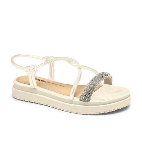 RASTEIRA SANDALIA TIRA STRASS Y7631 CREAM 34