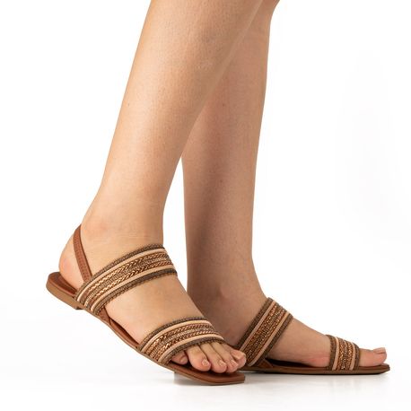 SANDALIA RASTEIRA Y8381 003 BRONZE MASCAVO 34