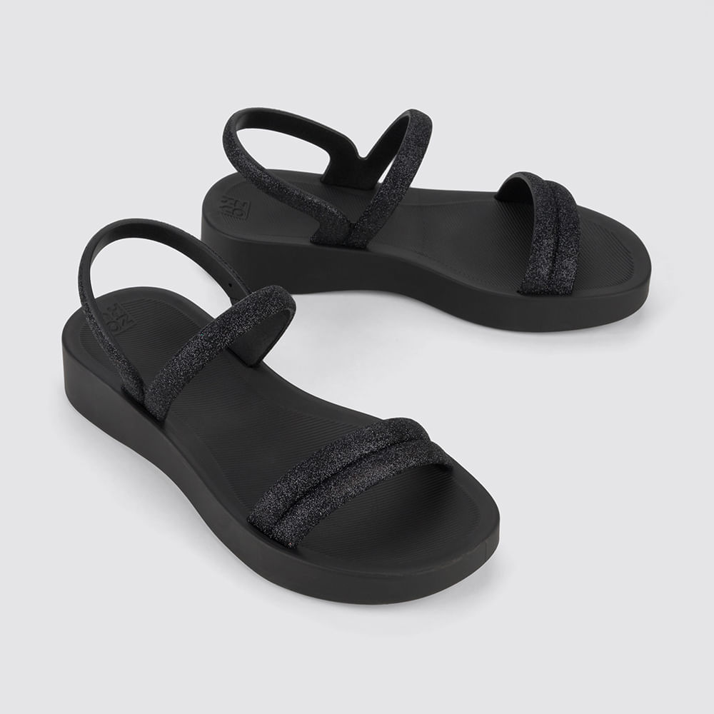 SANDALIA ZAXY GLITER 19010 AY275-PRETO 33/34