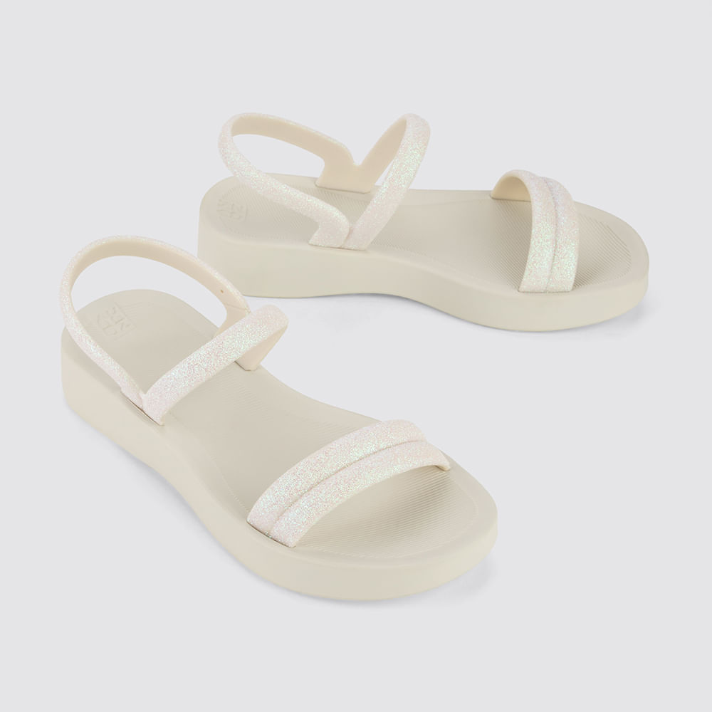 SANDALIA ZAXY GLITER 19010 AY278-OFF WHITE CLARO 33/34