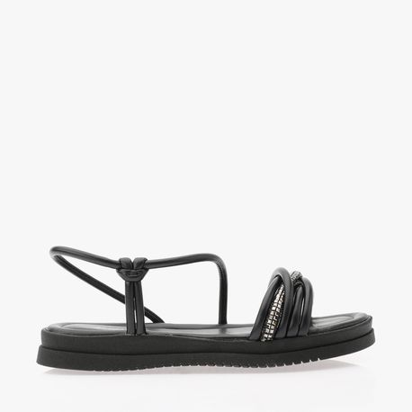 SANDALIA FLATFORM TRANCA BRILHO Q9803 0006-PTO 38