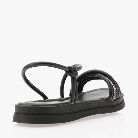 SANDALIA FLATFORM TRANCA BRILHO Q9803 0006-PTO 38