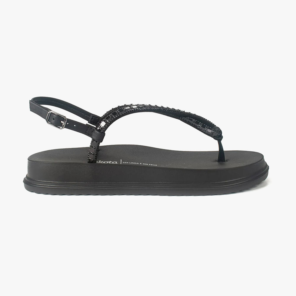 SANDALIA RASTEIRA STRASS DEDO Y6241 0005-PRETO 35