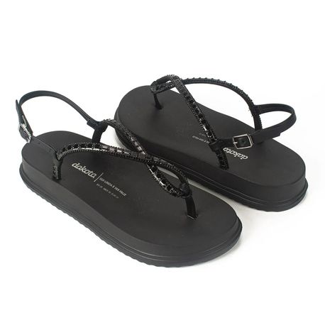SANDALIA RASTEIRA STRASS DEDO Y6241 0005-PRETO 35