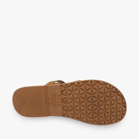 RASTEIRA SANDALIA TIRAS COM ENFEITE MC103 02 CAMEL 34