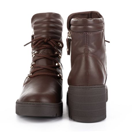 BOTA COTURNO ZIPER LATERAL MI621 02-MARROM BERTELLI 34