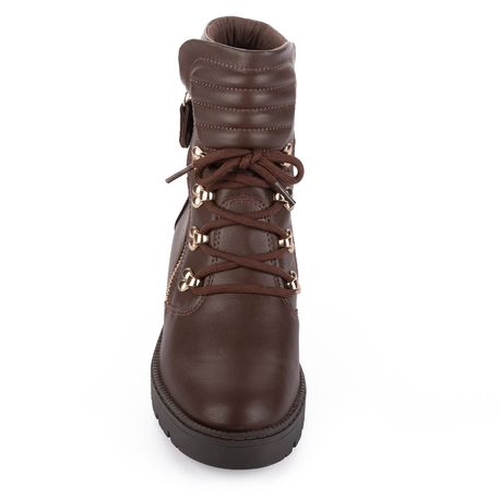 BOTA COTURNO ZIPER LATERAL MI621 02-MARROM BERTELLI 34