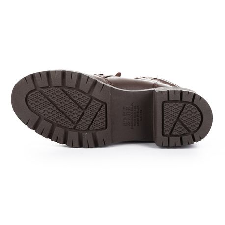 BOTA COTURNO ZIPER LATERAL MI621 02-MARROM BERTELLI 34