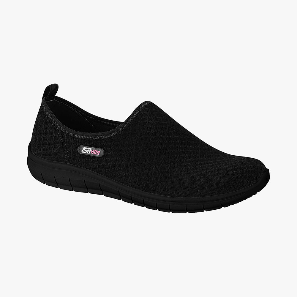 TENIS CASUAL FEMININO 4828-100 PRETO/PRETO 33