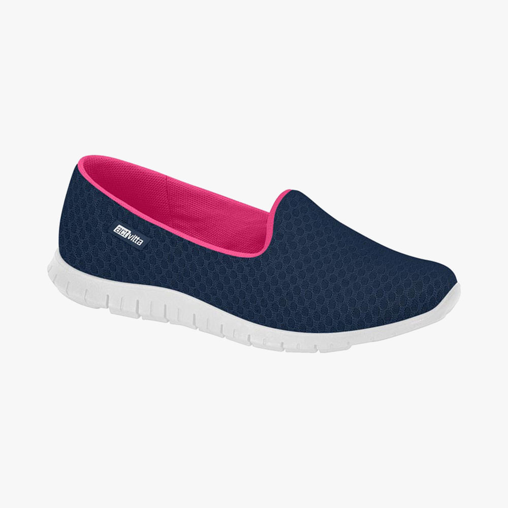 TENIS CASUAL FEMININO 4202-500 MARINHO/PINK NEON 34