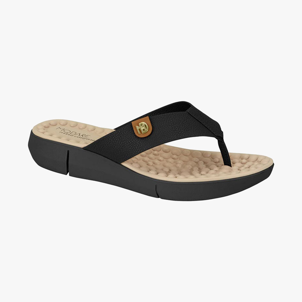 CHINELO ANABELA DEDO 7142106 PRETO/CAMEL 34