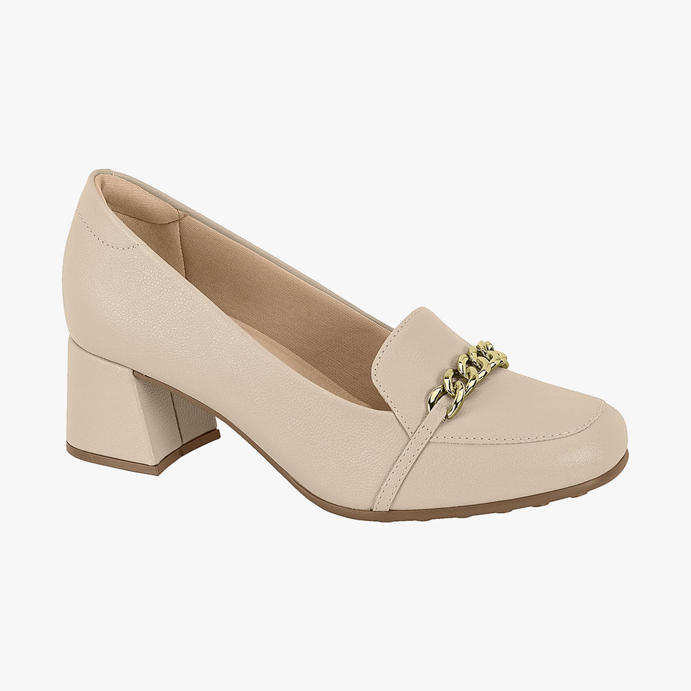 SAPATO SALTO CORRENTE 7373107 NP CREME 34