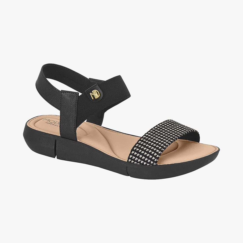 SANDALIA RASTEIRA CALCE FACIL 7199102 PRETO 34