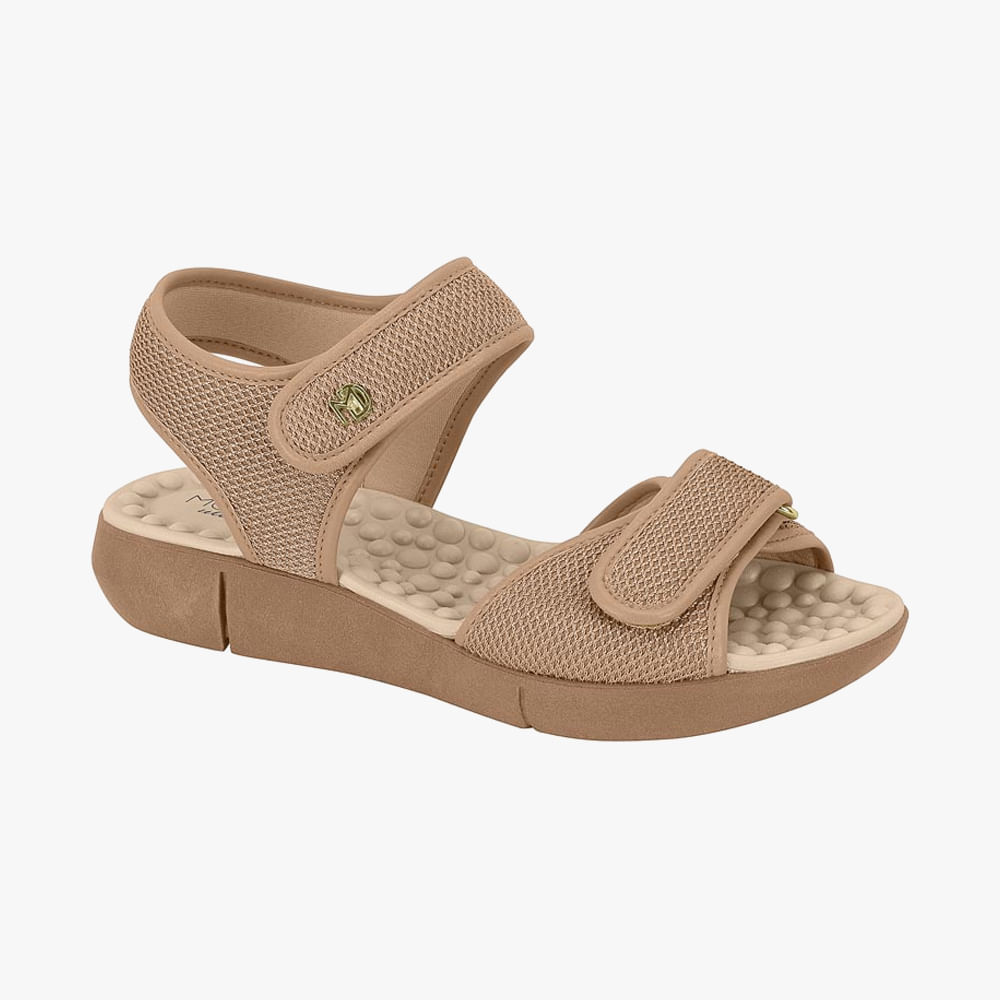 SANDALIA RASTEIRA VELCRO 7142118 BEGE 35