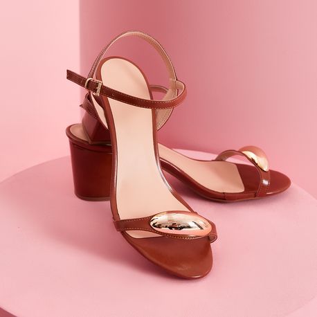 SANDALIA SALTO 408 6853 NAPA TIRAMISU/DOURADO 34
