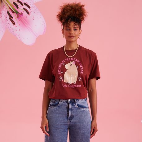 TSHIRT OVER CAPIVARA BONJOUR 01470010004  P