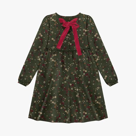 VESTIDO VELUDO FLORAL 65350 VERDE 04