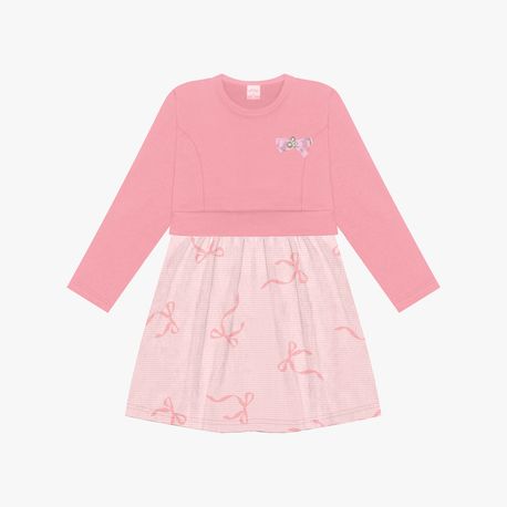 VESTIDO MOLECOTTON PIED POULE 65310 ROSA 04