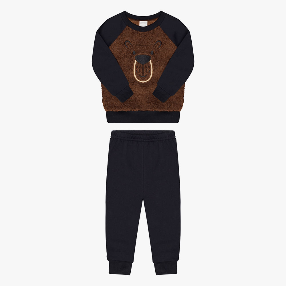 CONJUNTO moletom carneirinho 65232 MARROM 01