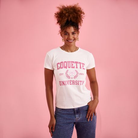 T-SHIRT COQUETE OFF 25940O OFF WHITE P