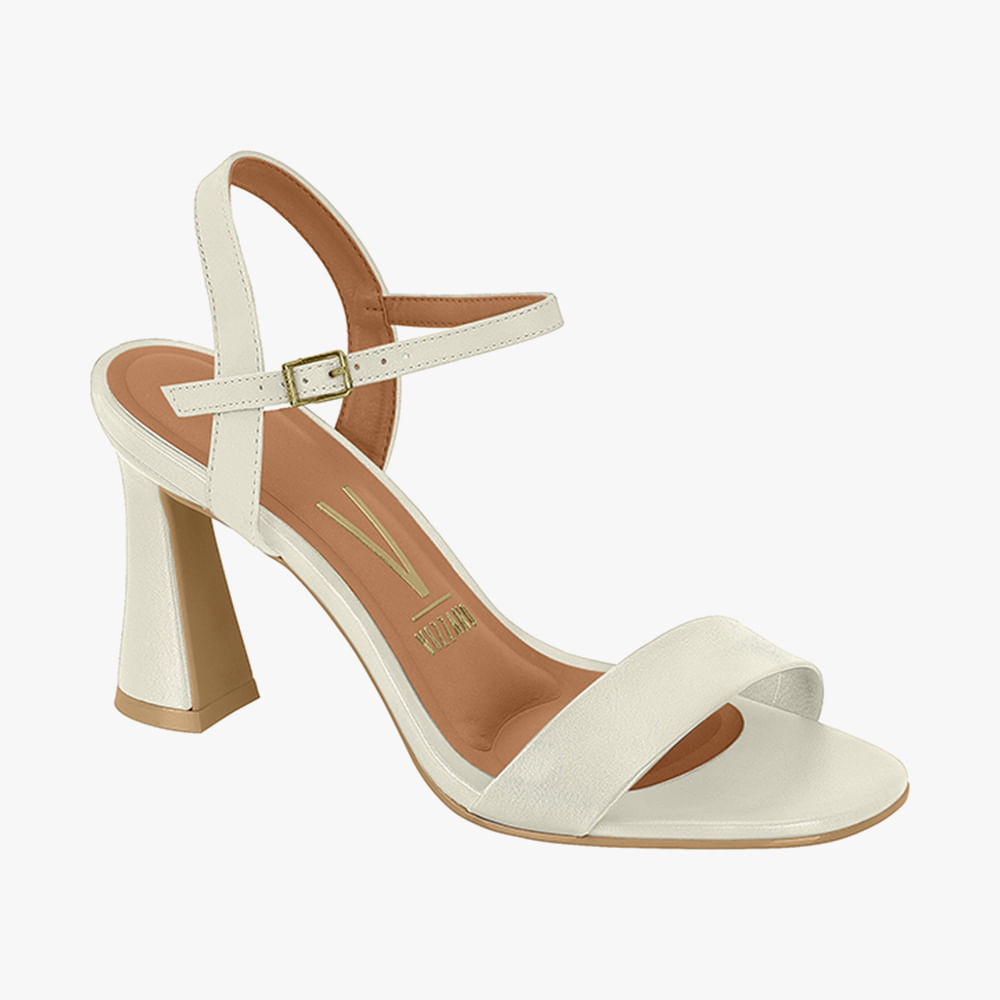 SANDALIA SALTO DIFERENTE 6517 100 BRANCO OFF 34