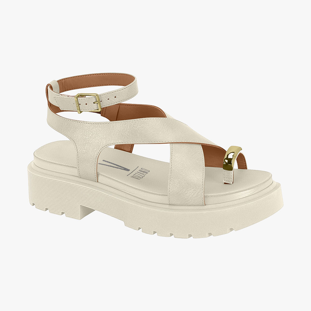 SANDALIA RASTEIRA DEDINHO 6499-122 BRANCO OFF 34