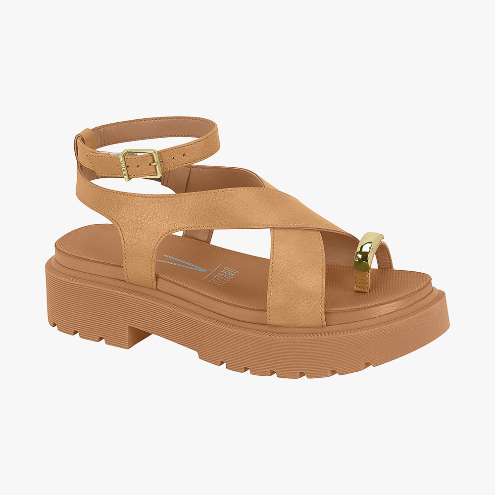 SANDALIA RASTEIRA DEDINHO 6499-122 AREIA/CAMEL 34