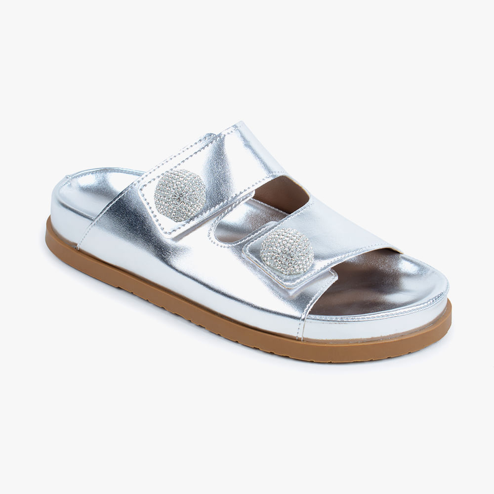 BIRKEN BOLINHA STRASS 5604 PRATA METALIZADA/CRISTAL STRASS 34