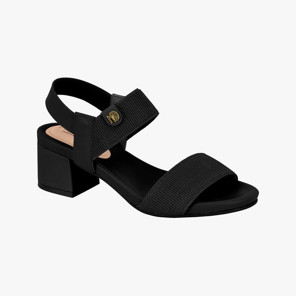 SANDALIA SALTO BAIXO 7187100 PRETO 35