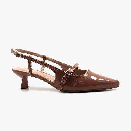 SCARPIN SALTO PANDORA 553020 VERNIZ MARROM/MOOCA 34