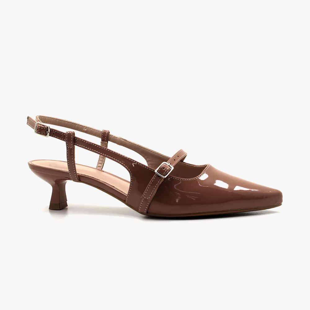 SCARPIN SALTO PANDORA 553020 VERNIZ MARROM/MOOCA 34