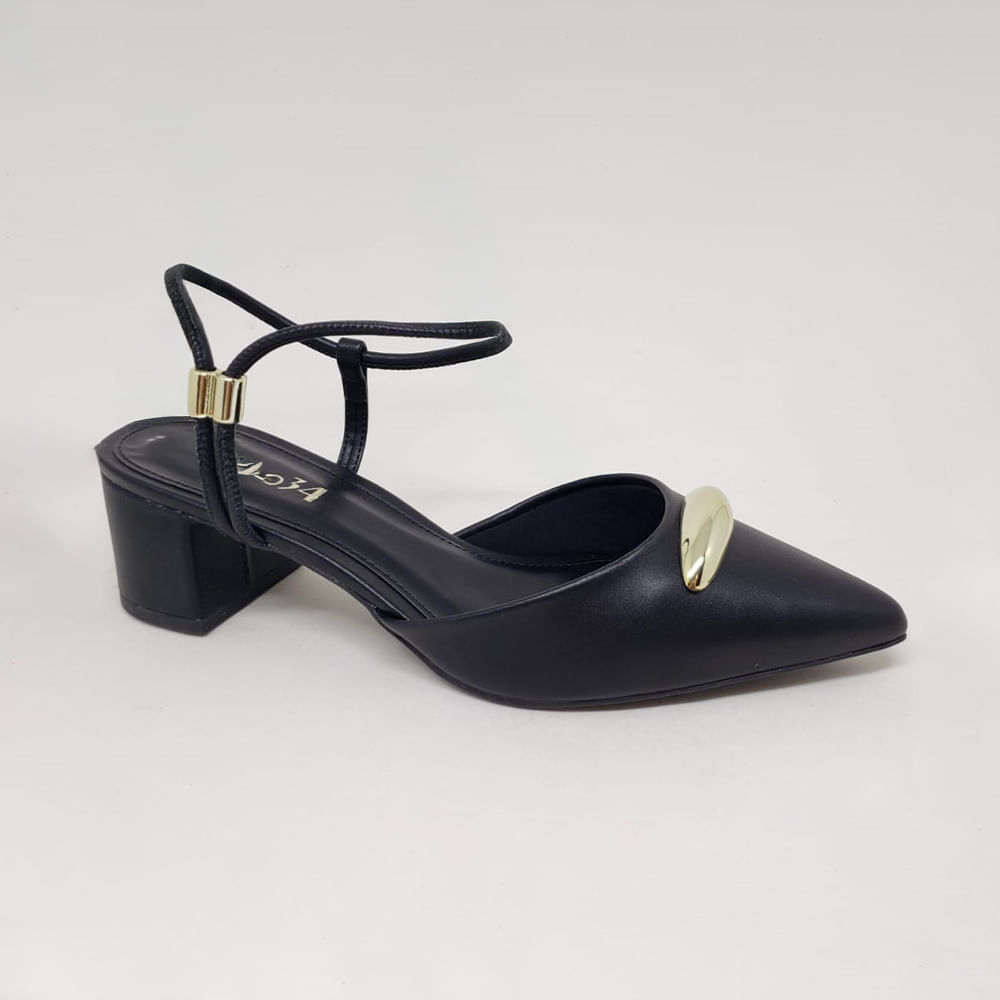 SAPATO SALTO 53130 NAPA PRETO/FORRO PRETO 34